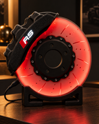 RS6-Inspired Brake Disc LED Lamp — detail view