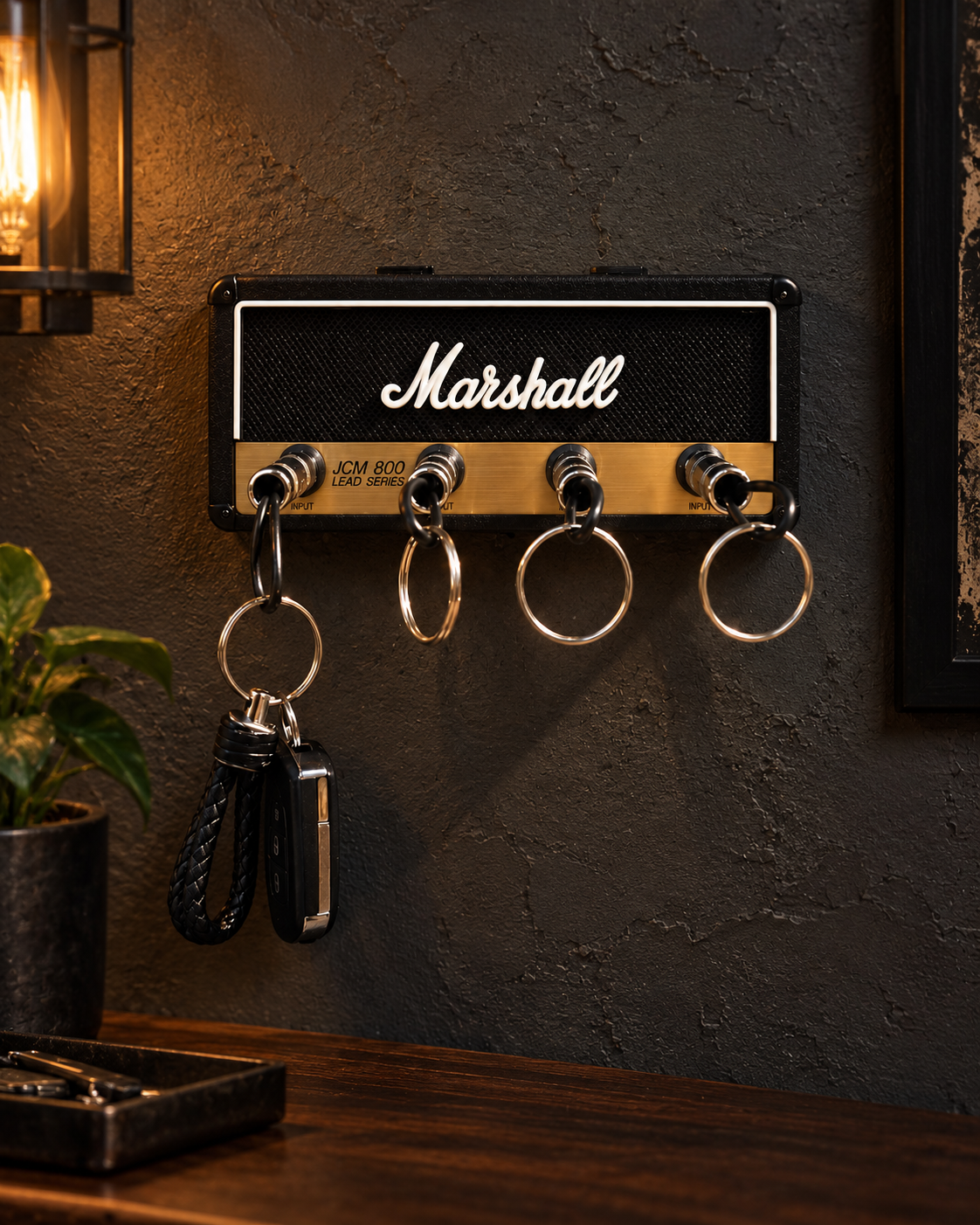 Amplifier-Style Wall Key Holder — main view