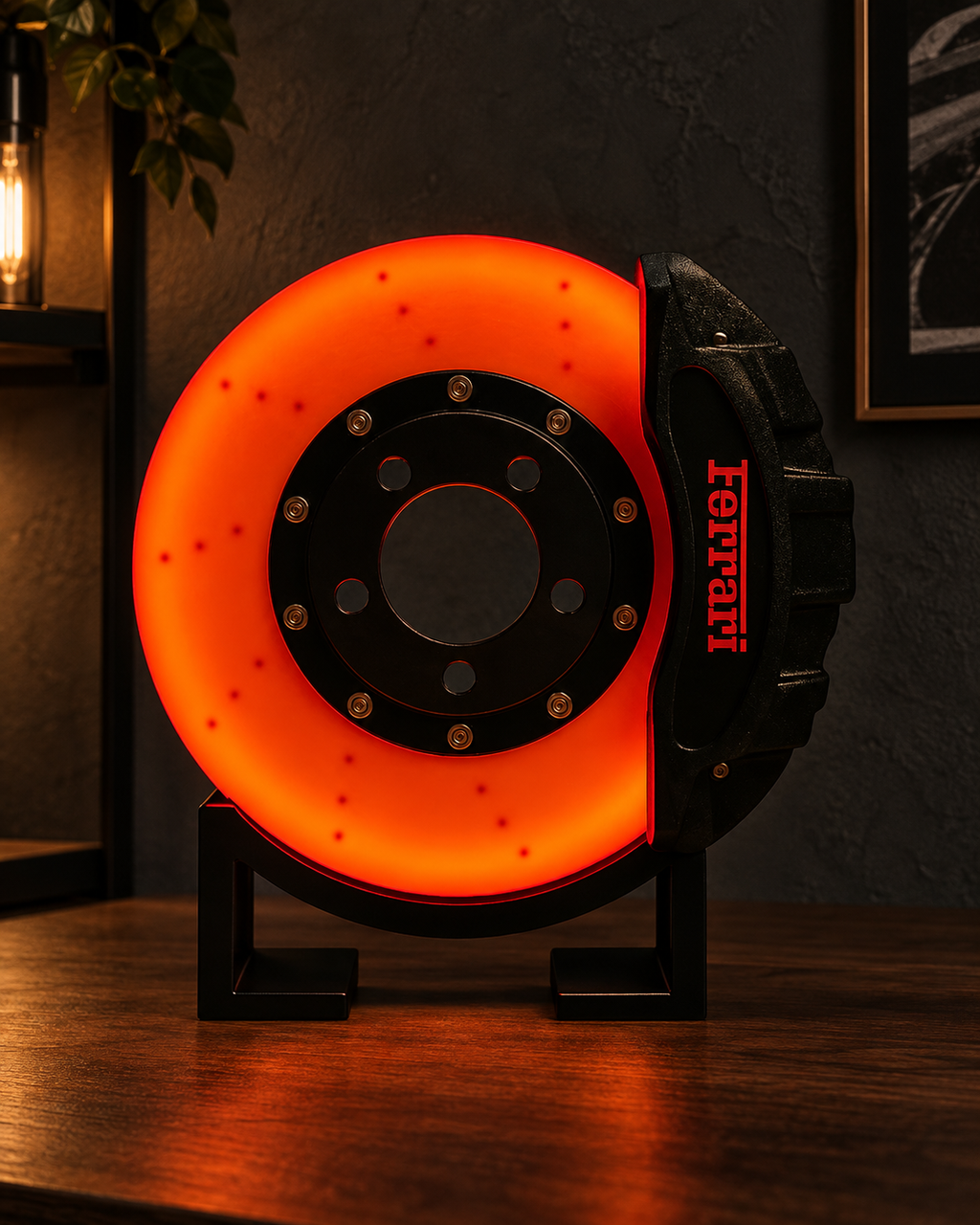 Ferrari-Style Brake Disc LED Lamp — main view