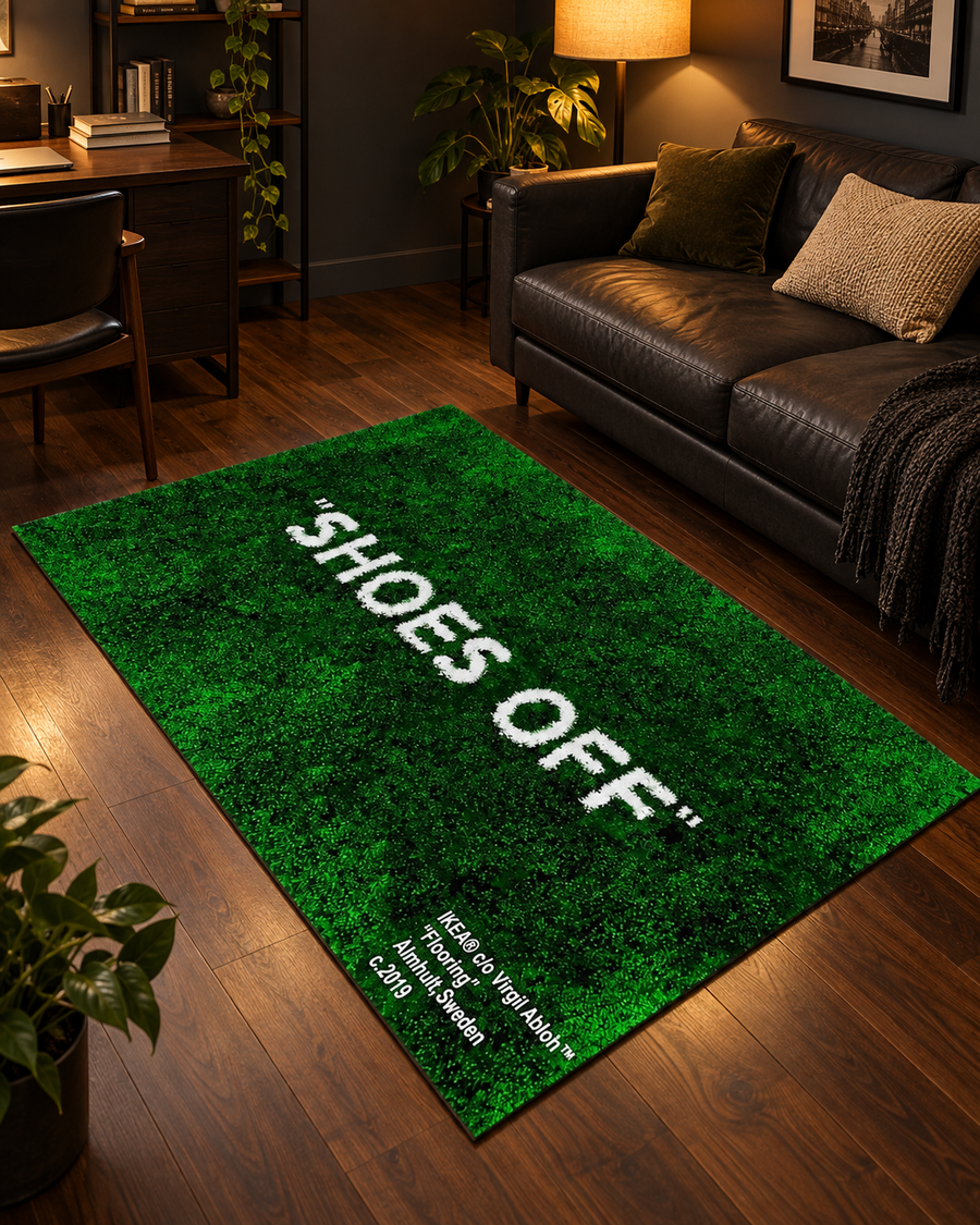 Shoes Off Green Rug — styled product view 2