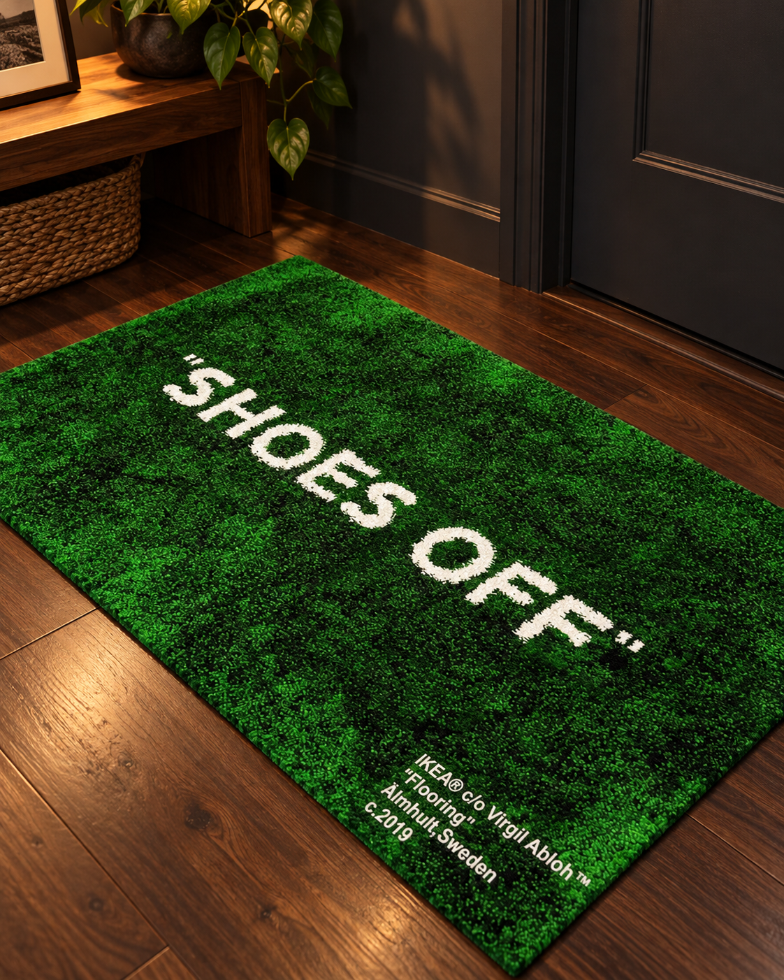 Shoes Off Green Rug — styled product view 3