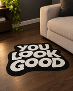 You Look Good Printed Rug — styled product view 2
