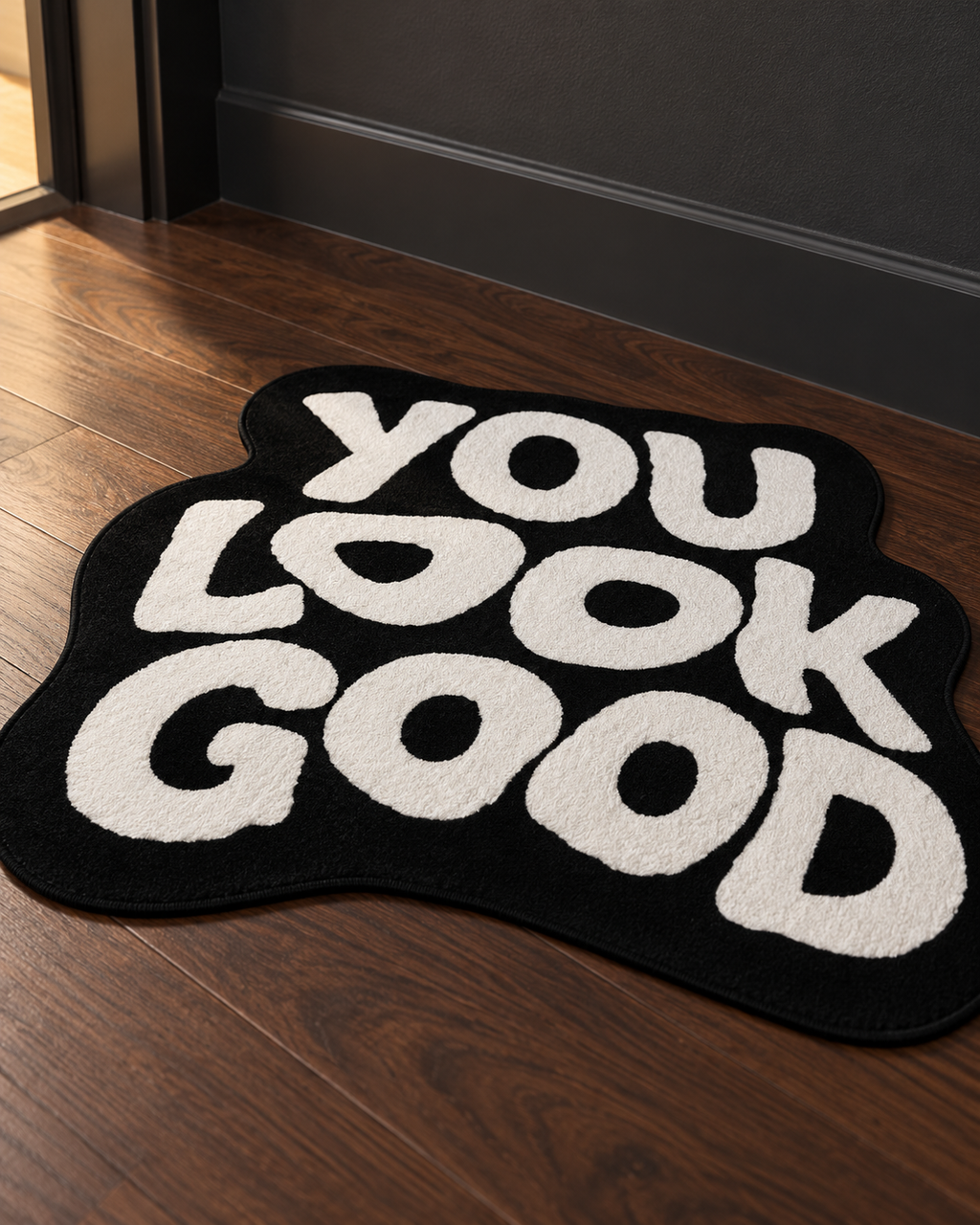 You Look Good Printed Rug — styled product view 3