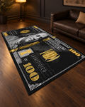 Dollar Bill Statement Rug — styled product view 1