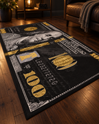 Dollar Bill Statement Rug — styled product view 3