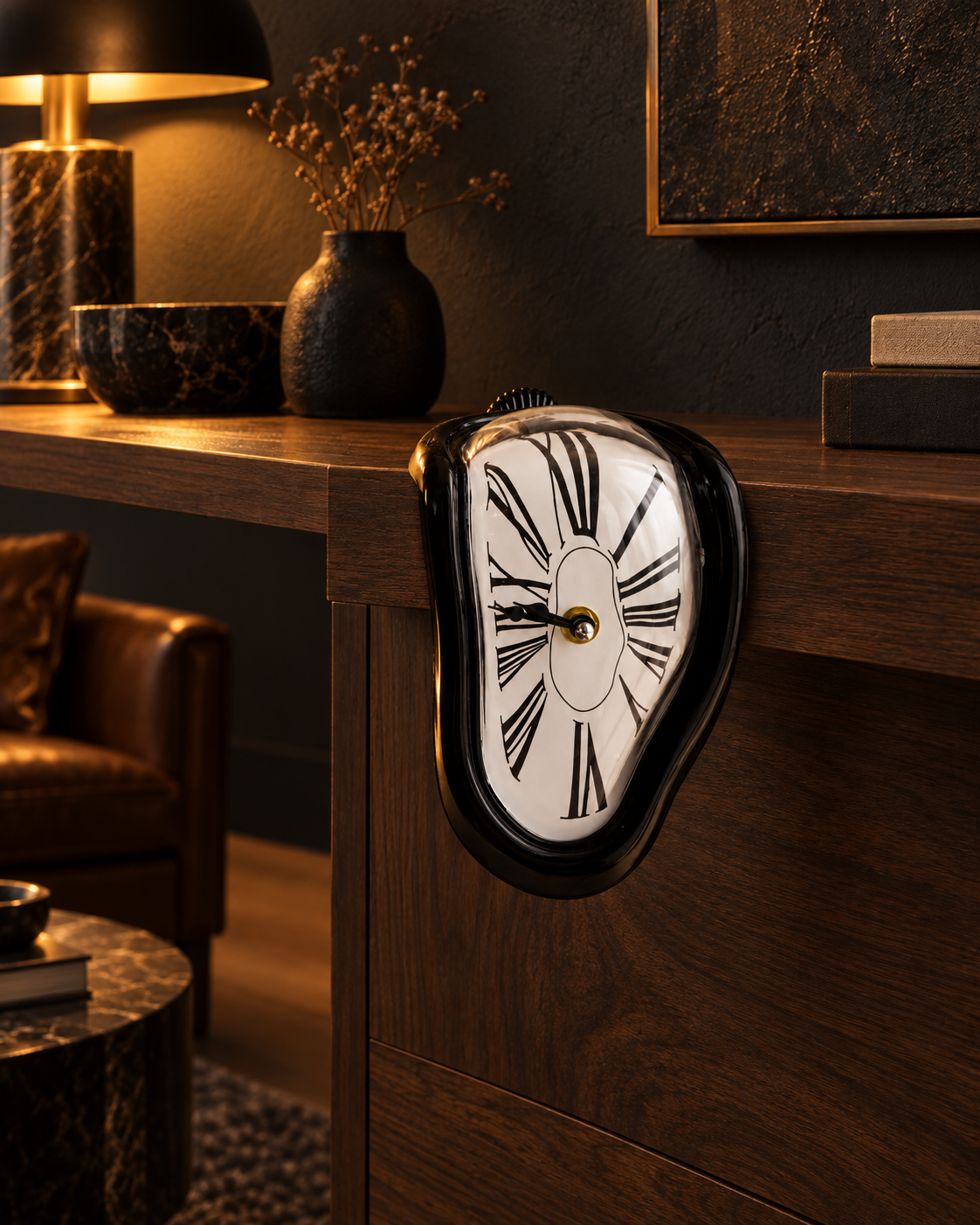 Melting Shelf Clock — styled product view 2