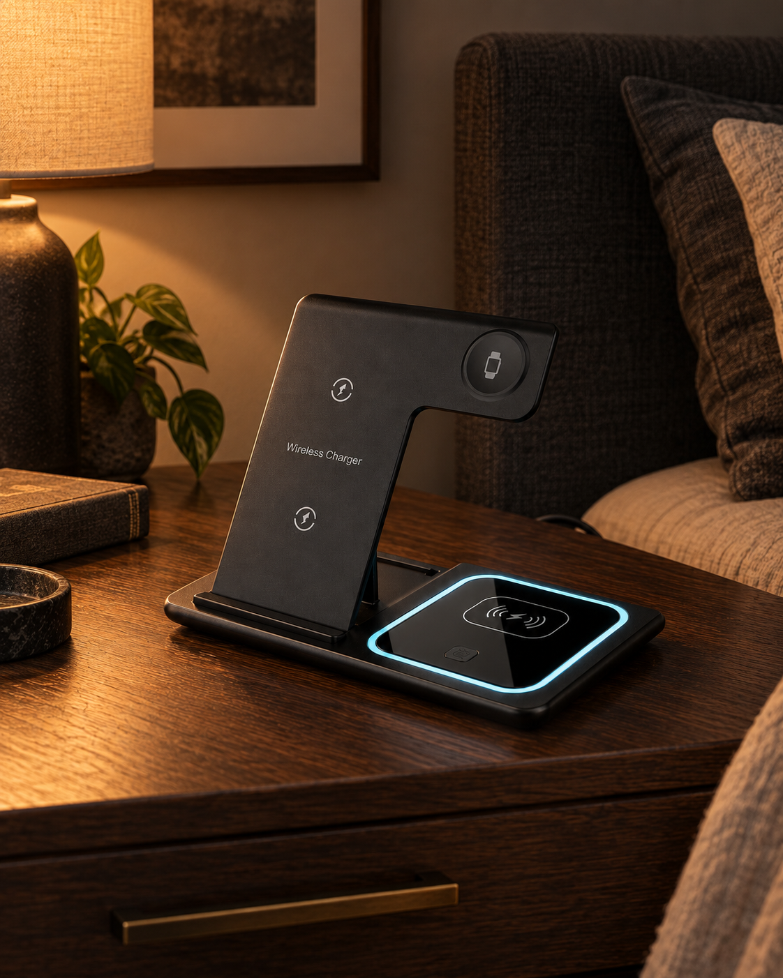 3-in-1 Ambient Charging Stand — styled product view 2