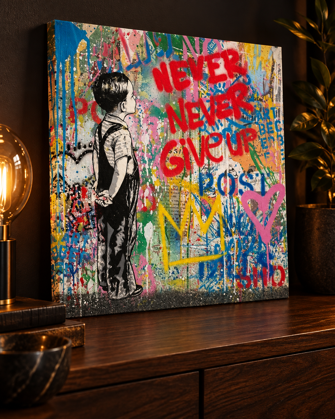 Square Canvas Print — styled product view 3