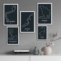 Race circuit canvas print